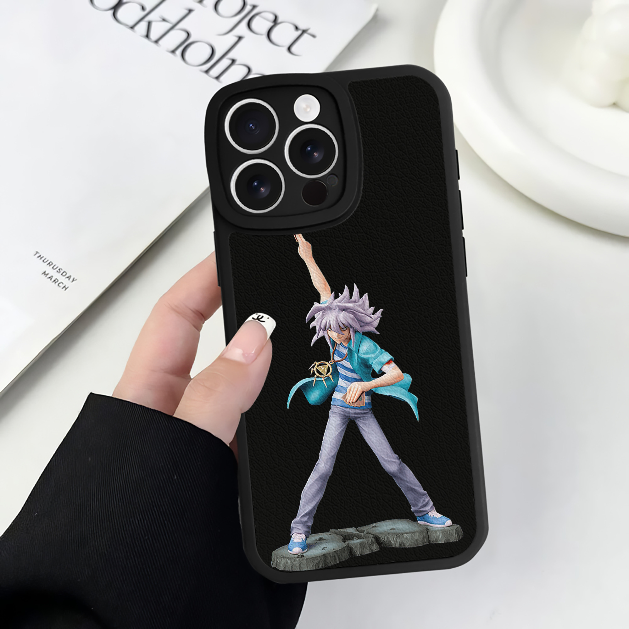 遊☆戯☆王 Yu-Gi-Oh! 【iPhone 16シリーズ対応】シリコンスマホケース（レザー調） 材質：シリコン